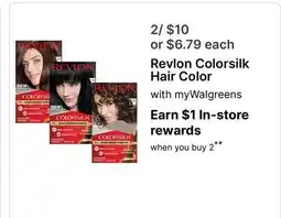 Walgreens Revlon Colorsilk Hair Color offer