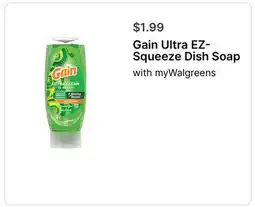 Walgreens Gain Ultra EZ-Squeeze Dish Soap offer