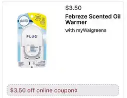 Walgreens Febreze Scented Oil Warmer offer