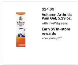 Walgreens Voltaren Arthritis Pain Gel offer