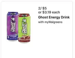Walgreens Ghost Energy Drink offer