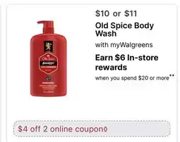 Walgreens Old Spice Body Wash offer