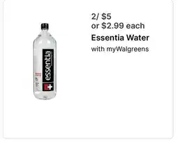 Walgreens Essentia Water offer