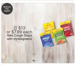 Walgreens Halls Cough Drops offer