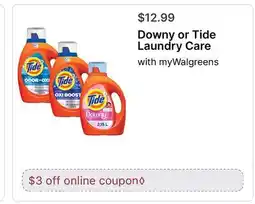Walgreens Downy or Tide Laundry Care offer