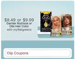 Walgreens Garnier Nutrisse or Olia Hair Color offer