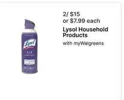 Walgreens Lysol Household Products offer