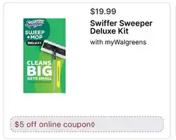 Walgreens Swiffer Sweeper Deluxe Kit offer