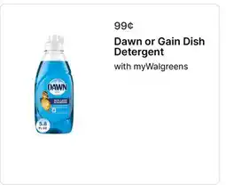 Walgreens Dawn or Gain Dish Detergent offer