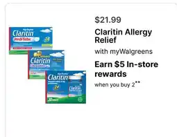 Walgreens Claritin Allergy Relief offer