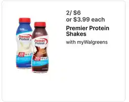 Walgreens Premier Protein Shakes offer