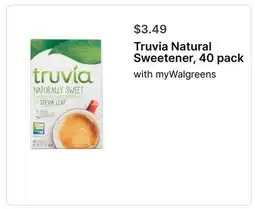 Walgreens Truvia Natural Sweetener, 40 pack offer
