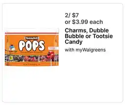 Walgreens Charms, Dubble Bubble or Tootsie Candy offer