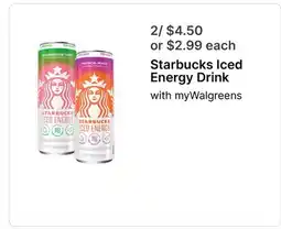 Walgreens Starbucks Iced Energy Drink offer