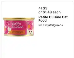 Walgreens Petite Cuisine Cat Food offer