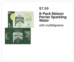 Walgreens 8-Pack Maison Perrier Sparkling Water offer