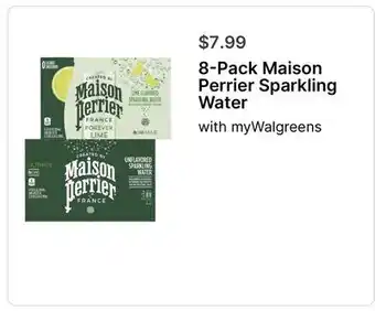 Walgreens 8-Pack Maison Perrier Sparkling Water offer