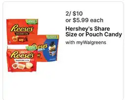 Walgreens Hershey's Share Size or Pouch Candy offer