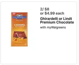 Walgreens Ghirardelli or Lindt Premium Chocolate offer