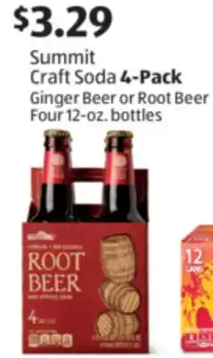 Aldi Summit Craft Soda 4-Pack Ginger Beer or Root Beer offer