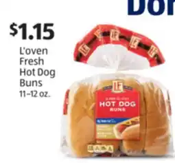 Aldi L'oven Fresh Hot Dog Buns offer