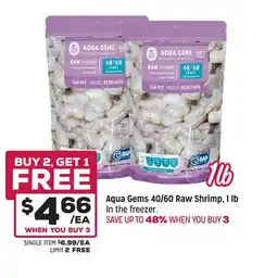Grocery Outlet Aqua Gems 40/60 Raw Shrimp offer