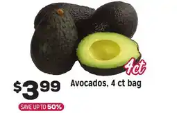 Grocery Outlet Avocados, 4 ct bag offer