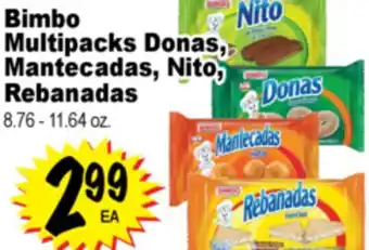 Superior Grocers Bimbo Multipacks Donas, Mantecadas, Nito, Rebanadas offer
