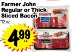 Superior Grocers Farmer John Regular or Thick Sliced Bacon offer