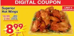 Superior Grocers Superior Hot Wings offer