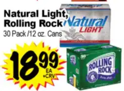 Superior Grocers Natural Light, Rolling Rock offer