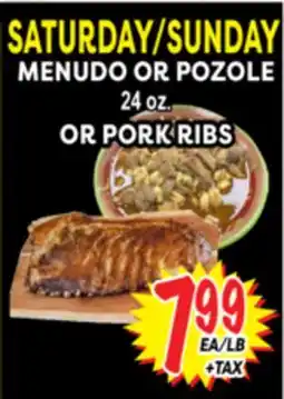 Superior Grocers MENUDO OR POZOLE 24 oz. OR PORK RIBS offer