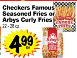 Superior Grocers Congelados Checkers Famous Seasoned Fries or Arbys Curly Fries offer