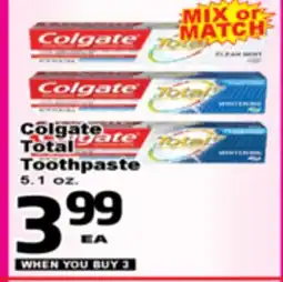 Superior Grocers Colgate Total Toothpaste offer