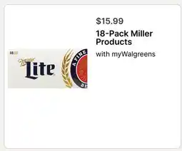Walgreens 18-Pack Miller Products offer