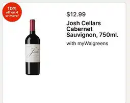 Walgreens Josh Cellars Cabernet Sauvignon, 750ml offer