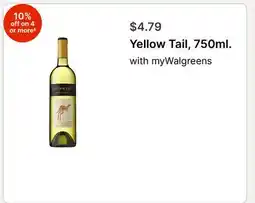 Walgreens Yellow Tail, 750ml offer