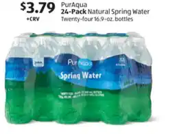 Aldi PurAqua 24-Pack Natural Spring Water offer