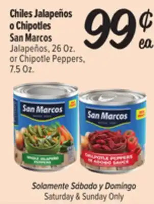 El Super Fresh Jalapeños, 26 Oz. or Chipotle Peppers, 7.5 Oz offer