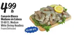 El Super Fresh 51-60 Ct. Medium White Shrimp Headless offer