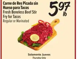 El Super Fresh Fresh Boneless Beef Stir Fry for Tacos offer