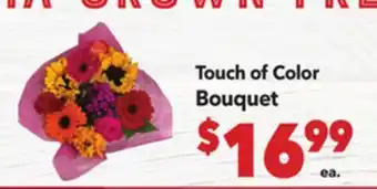 Vallarta Supermarkets Touch of Color Bouquet offer