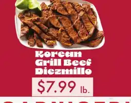 Vallarta Supermarkets Korean Grill Beef Diezmillo offer