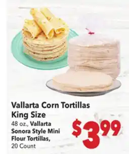 Vallarta Supermarkets Vallarta Corn Tortillas King Size offer