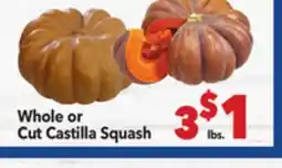 Vallarta Supermarkets Whole or Cut Castilla Squash offer