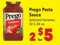 Vallarta Supermarkets Prego Pasta Sauce offer