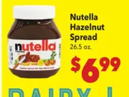 Vallarta Supermarkets Nutella Hazelnut Spread offer