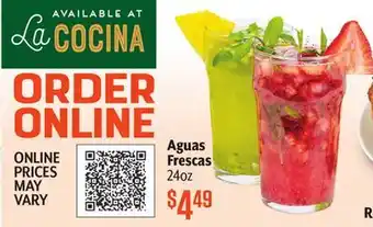 Vallarta Supermarkets Aguas Frescas offer