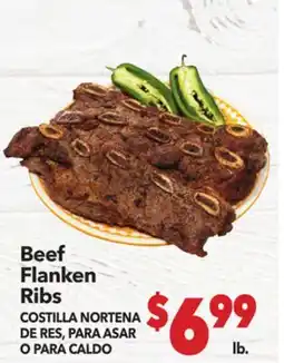 Vallarta Supermarkets Beef Flanken Ribs / COSTILLA NORTENA DE RES, PARA ASAR O PARA CALDO offer