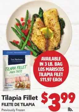 Vallarta Supermarkets Tilapia Fillet/FILETE DE TILAPIA offer
